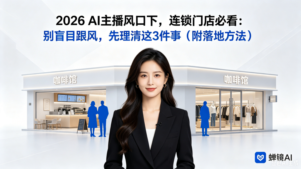 2026 AI主播风口下，连锁门店必看：别盲目跟风，先理清这3件事（附落地方法） - 蝉镜AI智库